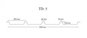 Blacha trapezowa TD-5 gr. 0,5mm - poliester